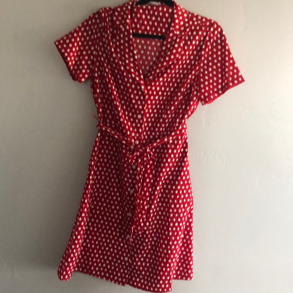 Red polka dot dress never worn